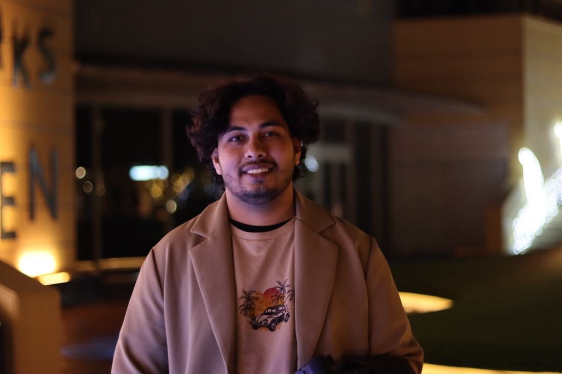 Arjun in Kyoto at night